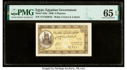 Egypt Egyptian Government 5 Piastres 1940 Pick 164a PMG Gem Uncirculated 65 EPQ. 

HID09801242017

© 2022 Heritage Auctions | All Rights Reserved