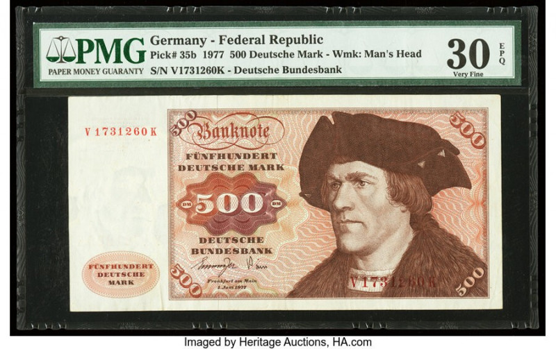 Germany Federal Republic Deutsche Bundesbank 500 Deutsche Mark 1.6.1977 Pick 35b...