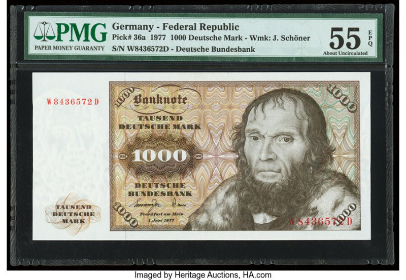 Germany Federal Republic Deutsche Bundesbank 1000 Deutsche Mark 1.6.1977 Pick 36...