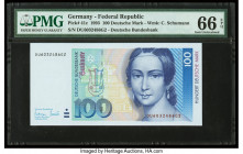Germany Federal Republic Deutsche Bundesbank 100 Deutsche Mark 1.10.1993 Pick 41c PMG Gem Uncirculated 66 EPQ. 

HID09801242017

© 2022 Heritage Aucti...