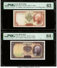 Iran Bank Melli 5; 10 Rials ND (1938); ND (1937) Pick 32Aa; 33a Two Examples PMG Choice Uncirculated 63; Choice Uncirculated 64 EPQ. 

HID09801242017
...