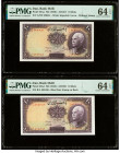 Iran Bank Melli 10 Rials ND (1938); ND (1942) Pick 33Aa; 33Ad Two Examples PMG Choice Uncirculated 64 EPQ (2). 

HID09801242017

© 2022 Heritage Aucti...