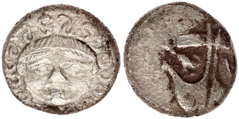 Apollonia Pontika, Thrace. AR Drachm , c. 400-350 BC.
Obv. Facing Gorgoneion.
Re...