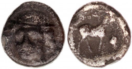 THRACE. Ainos. Circa 396/5- 394/3 BC. Tetrobol.
THRACE. Ainos. Circa 396/5- 394/3 BC. Tetrobol (Silver, 13,5 mm, 2.35 g, 12 h). Head of Hermes facing,...