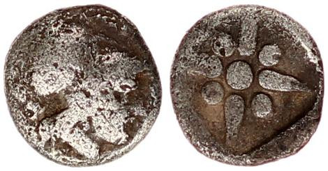 Troas. Possibly Kolone circa 500-400 BC. Hemiobol AR .
Troas. Possibly Kolone ci...