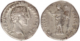 Antoninus Pius 138-161.AR Denarius (2,72g., 16,9mm).
Roma 140-143 n.Chr.
Av.: ANTONINVS AVG PI-VS PP TRP COS III, Kopf n.r. 
Rv.: GENI-O - S-ENATVS, 
...