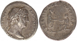 HADRIAN. Denarius. ( 2.90g / 17,7mm). 130-133 AD Rome.
(RIC 1584). ANV: Head laureate Hadrian to right, around legend: HADRIANVS AVG COS III P P. Rev:...