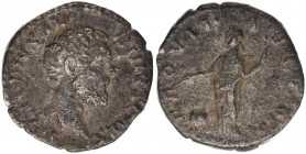 Clodius Albinus. As Caesar, AD 193-195. AR Denarius.
Rome mint. Struck under Septimius Severus, AD 193. Bare head right / Providentia standing left, h...