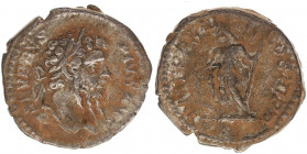 SEPTIMIUS SEVERUS (193-211). Denarius. Rome.
Obv: SEVERVS PIVS AVG.
Laureate head right.
Rev: PM TR P XIII COS III PP.
Virtus standing left, holding V...