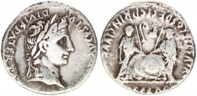 Augustus AR Denarius. Lugdunum, 2 BC - AD 4.
CAESAR AVGVSTVS] DIVI F PATER PATRIAE, laureate head to right / AVGVSTI F COS DESIG PRINC IVVENT, Gaius a...