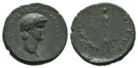Nero, 54-68.Æs, thrakische Münzstätte; 4,83 g.
Kopf r.//Victoria geht l. mit Kranz und Palmzweig.
RPC Suppl. 5487. R Sehr schön/schön