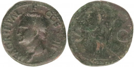Agrippa AE As, Neptune reverseAgrippa (+12). AE As (28-29 mm, 9.82 g).
Rome, struck under Caius (Caligula), 37-41 AD.Obv. M AGRIPPA L F COS III, Head ...