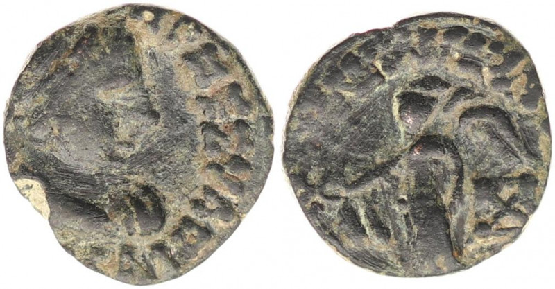 INDIA, Kushan Empire. Kujula Kadphises. Circa AD 50-90. Æ Unit (15mm, 2.0 g, 1h)...