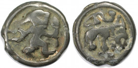 Keltische Münzen, BELGICA. REMI. Potin ca. 2. Jahrhundert v. Chr. 5,20 g. 20,4 mm. Castelin, S.48 №308ff. Schön-sehr schön