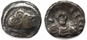 Keltische Münzen. GERMANIA. Quinar ca. 100-50 v. Chr. Nauheimer Typus. Silber. 1,60 g. 13,7 mm. Castelin 1113. Sehr schön