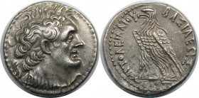 Griechische Münzen, AEGYPTUS. Königreich der Ptolemäer. Ptolemaios V Epiphanes. AR Tetradrachme ca. 205-180 v. Chr., Alexandria (14,20 g. 25,8 mm). Vs...
