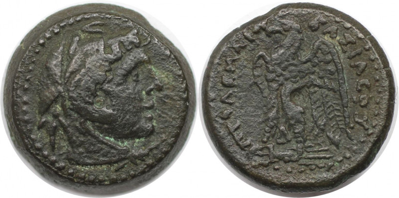 Griechische Münzen, AEGYPTUS. Ptolemy II, Philadelphos. AE Hemiobol 281-246 v. C...