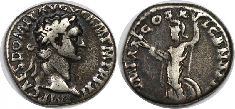 Römische Münzen, MÜNZEN DER RÖMISCHEN KAISERZEIT. Domitianus, 81-96 n. Chr. AR D...