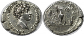Römische Münzen, MÜNZEN DER RÖMISCHEN KAISERZEIT. Marcus Aurelius als Caesar, 139-161 n. Chr. Denar 140-144 n. Chr., geprägt unter Antoninus Pius. Mzs...