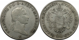 RDR – Habsburg – Österreich, RÖMISCH-DEUTSCHES REICH. Österreich-Ungarn. Franz II./I. (1792-1835). 20 Kreuzer 1835 C. Sehr schön+