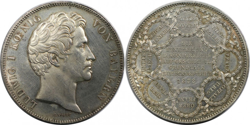 Altdeutsche Münzen und Medaillen, BAYERN / BAVARIA. Ludwig I. (1825-1848). Verei...