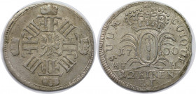 Altdeutsche Münzen und Medaillen, BRANDENBURG IN PREUSSEN. Friedrich III. (1688-1701). 1/12 Taler 1700 HFH, Magdeburg. Silber. 3,54 g. Vorzüglich
