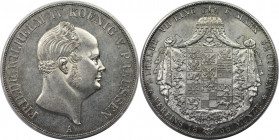 Altdeutsche Münzen und Medaillen, BRANDENBURG IN PREUSSEN. Friedrich Wilhelm IV. (1840-1861). Vereinsdoppeltaler 1856 A, Berlin. Silber. 37,08 g. AKS ...