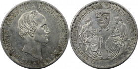 Altdeutsche Münzen und Medaillen, SACHSEN - ALBERTINE. Friedrich August II. (1836-1854). Taler 1854, auf seinen Tod. Silber. AKS 118. Vorzüglich