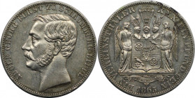 Altdeutsche Münzen und Medaillen, SCHAUMBURG - LIPPE. Adolf Georg (1860-1893). Vereinstaler 1865 B, Hannover. Silber. 18,48 g. Dav. 910, AKS 19, Kahnt...