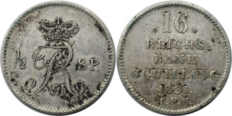 Altdeutsche Münzen und Medaillen, SCHLESWIG - HOLSTEIN. Frederik VI. (1808-1839)...