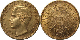 Deutsche Münzen und Medaillen ab 1871, REICHSGOLDMÜNZEN, Bayern. Otto (1886-1913). 10 Mark 1893 D, München. Gold. 3,95 g. Jaeger 199, Fr. 3770. Vorzüg...