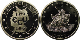 Deutsche Münzen und Medaillen ab 1945, BUNDESREPUBLIK DEUTSCHLAND. Medaille DEUTSCHLAND ECU 1996 Europa. Silber. Polierte Platte