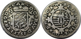 Europäische Münzen und Medaillen, Belgien / Belgium. Lüttich. Johann Theodor von Bayern (1744-1763). 1/2 Schillings 1751. Silber. 2,07 g. Schön 30. Se...