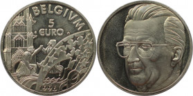 Europäische Münzen und Medaillen, Belgien / Belgium. Albert II - Bell Epoch. Medaille "5 Euro" 1996. Kupfer-Nickel. Stempelglanz