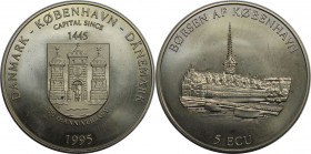 Europäische Münzen und Medaillen, Dänemark / Denmark. 550 Jahre Kopenhagen. 5 Ecu 1995. Kupfer. KM X# 30. Stempelglanz