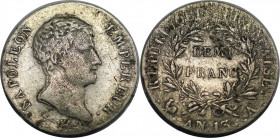 Europäische Münzen und Medaillen, Frankreich / France. Napoleon I. 1/2 Franc 1804 A. Silber. KM 655.1. Sehr schön-vorzüglich