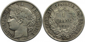 Europäische Münzen und Medaillen, Frankreich / France. Dritte Republik (1870-1940). 1 Franc 1888 A. Silber. KM 822.1. Fast Vorzüglich