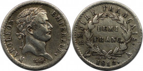 Europäische Münzen und Medaillen, Frankreich / France. Napoleon I. 1/2 Franc 1812 A. Silber. KM 691.1. Fast Vorzüglich