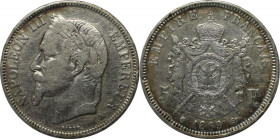 Europäische Münzen und Medaillen, Frankreich / France. Napoleon III. (1852-1870). 5 Francs 1869. Silber. KM 799. Sehr Schön