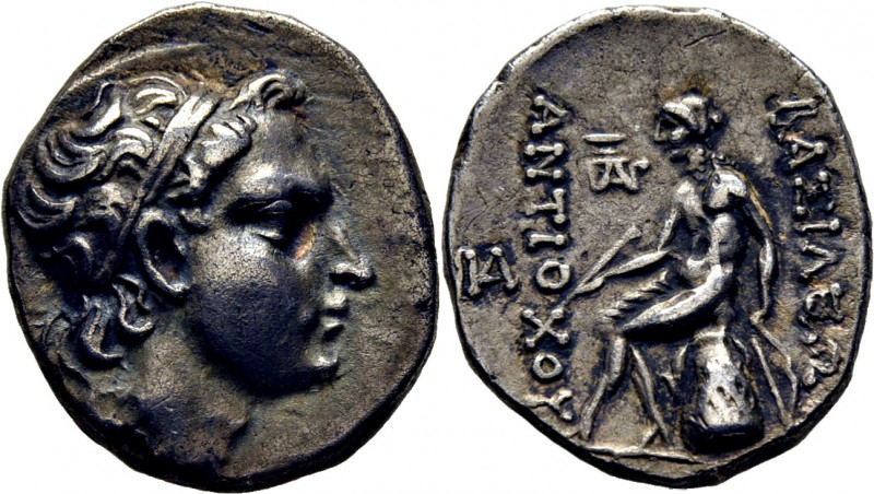 SELEUCIDA IMPERIO. Antíoco III. Ectabana. Dracma ático. 223-187 a.C. Cabeza diad...