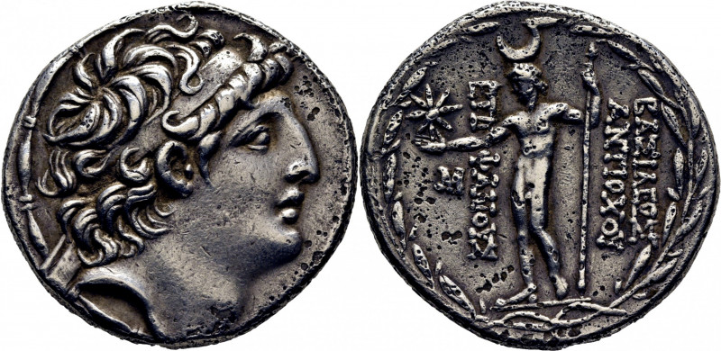 SELEUCIDA IMPERIO. Antíoco VIII Grifos. Tetradracma ático. 120-96 a.C. Cabeza di...