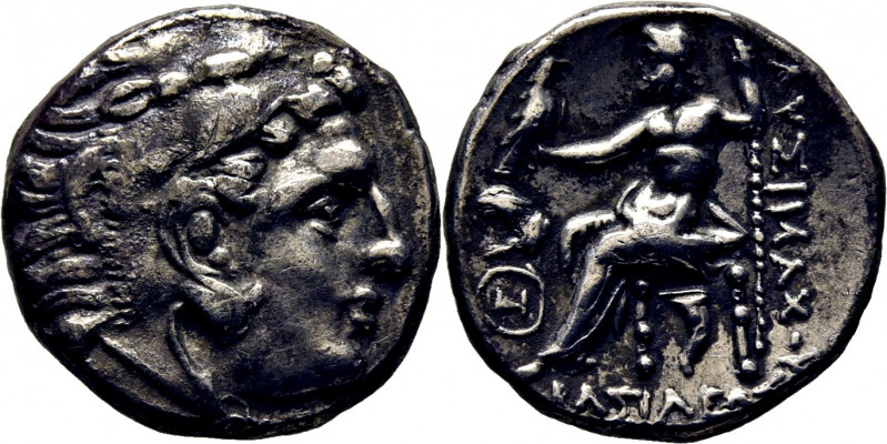 TRACIA. Lisímaco. Dracma eubeo-ático. 306-300 a.C. Cabeza de Hércules con leonté...