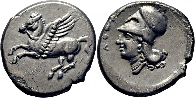 BRUTIUM. Locri Epizephiri. Estátera corintia. 332-300 a.C. Pegaso a izquierda. C...