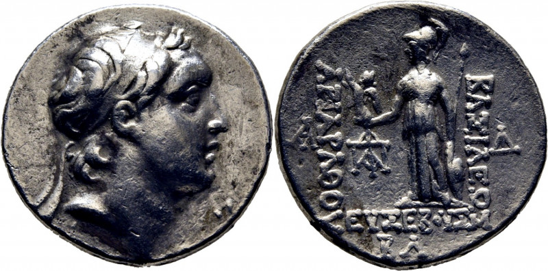 CAPADOCIA, Reino de. Ariarathes VI Epífanos. Dracma ático. 163-130 a.C. Cabeza d...