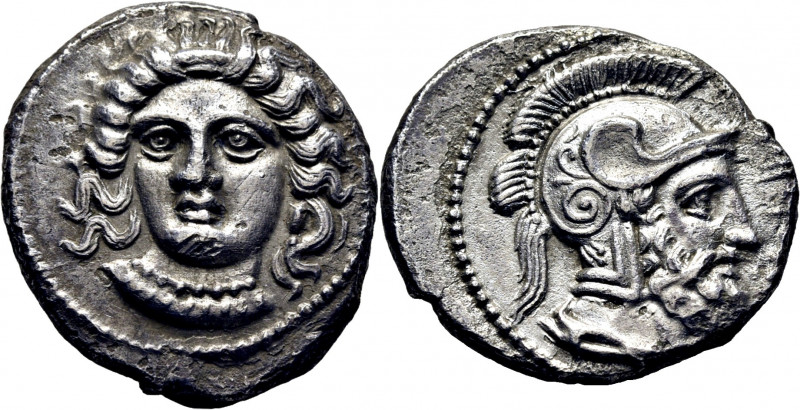 CILICIA-TARSOS. Satrapía de Farmabace. Estátera pérsica. 379-374 a.C. Cabeza de ...