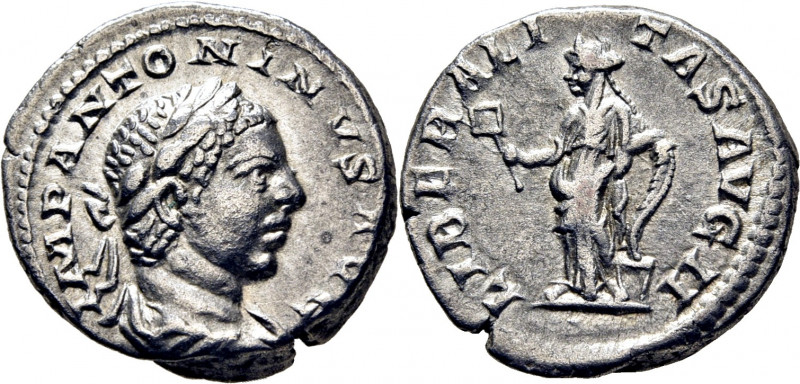 ROMA IMPERIO. Heliogábalo. Denario. 219-220. Busto laureado revestido a derecha....
