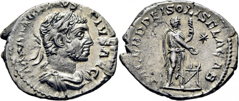 ROMA IMPERIO. Heliogábalo. Denario. 220-222. Busto laureado revestido y con cuer...