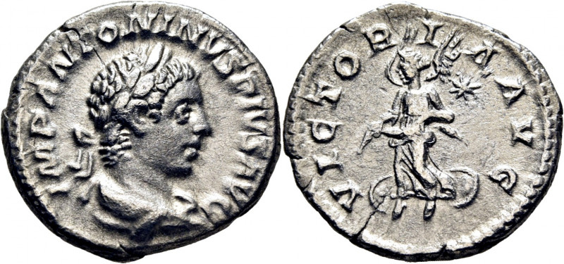ROMA IMPERIO. Heliogábalo. Denario. 220-222. Busto laureado revestido a derecha....