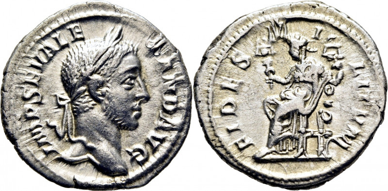 ROMA IMPERIO. Alejandro Severo. Denario. 228-231. Cabeza laureada a derecha. Fe ...