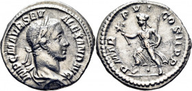 Alejandro Severo. Denario. Acuñación centrada